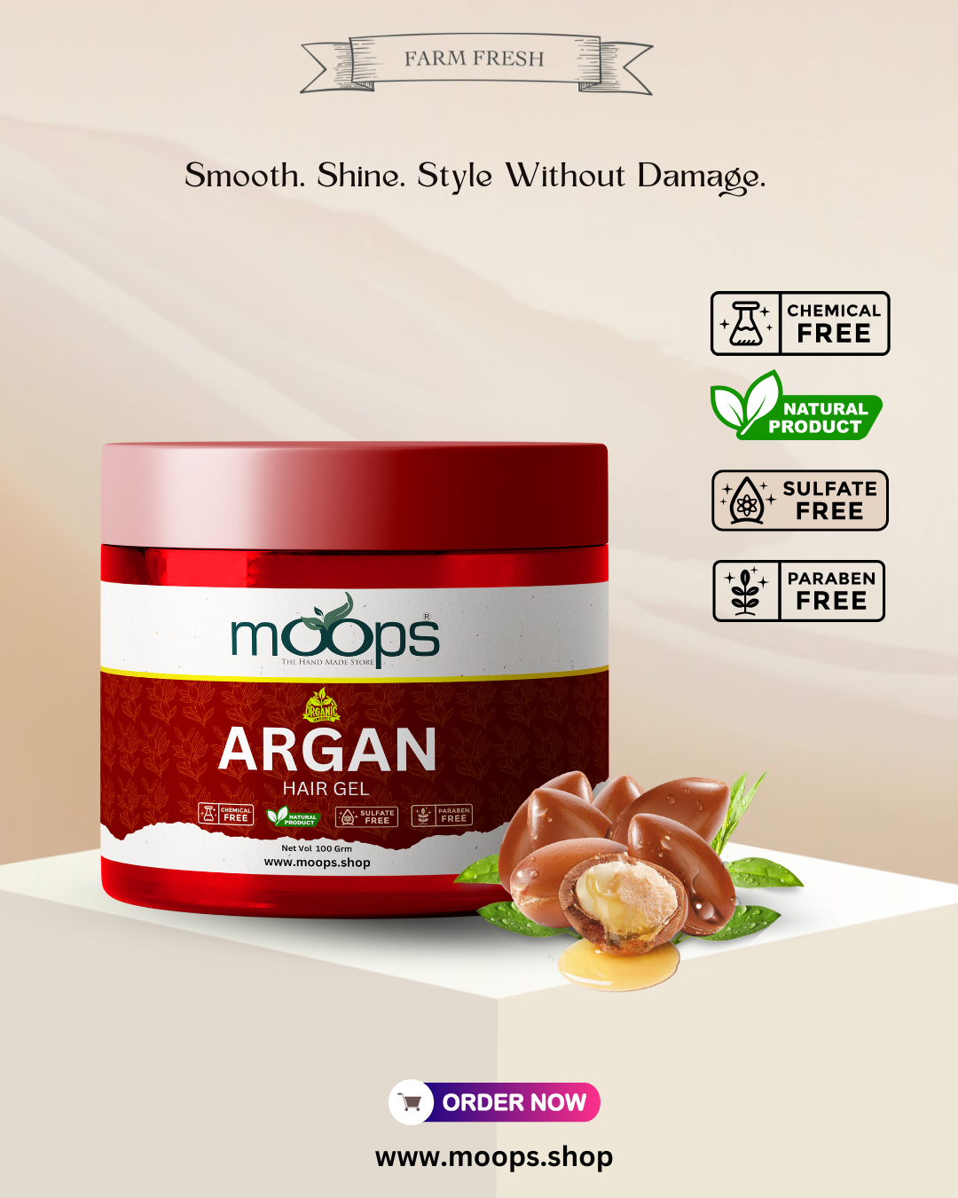Moops Argan Hair Gel