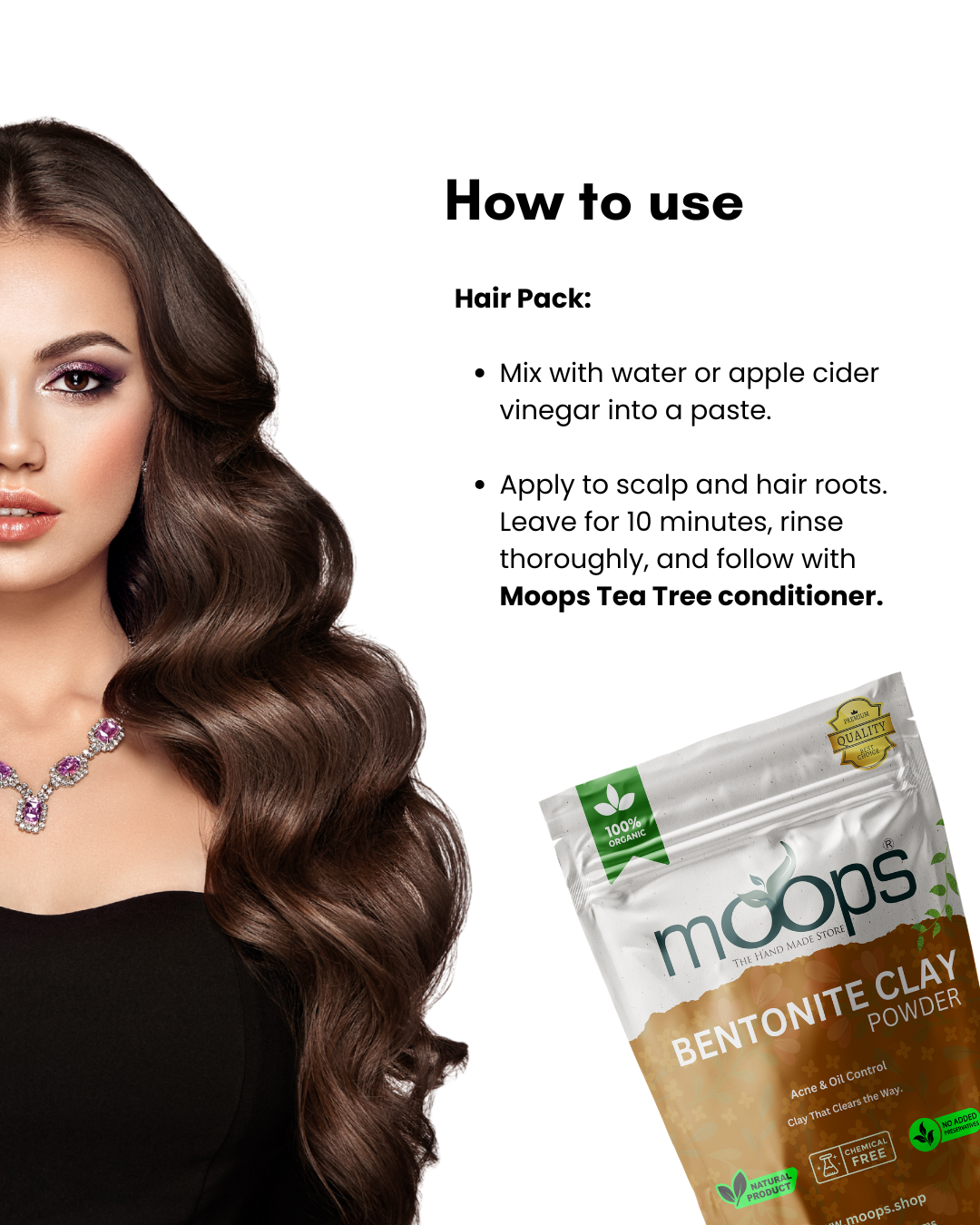 Moops Bentonite Clay Powder and Face wash combo 