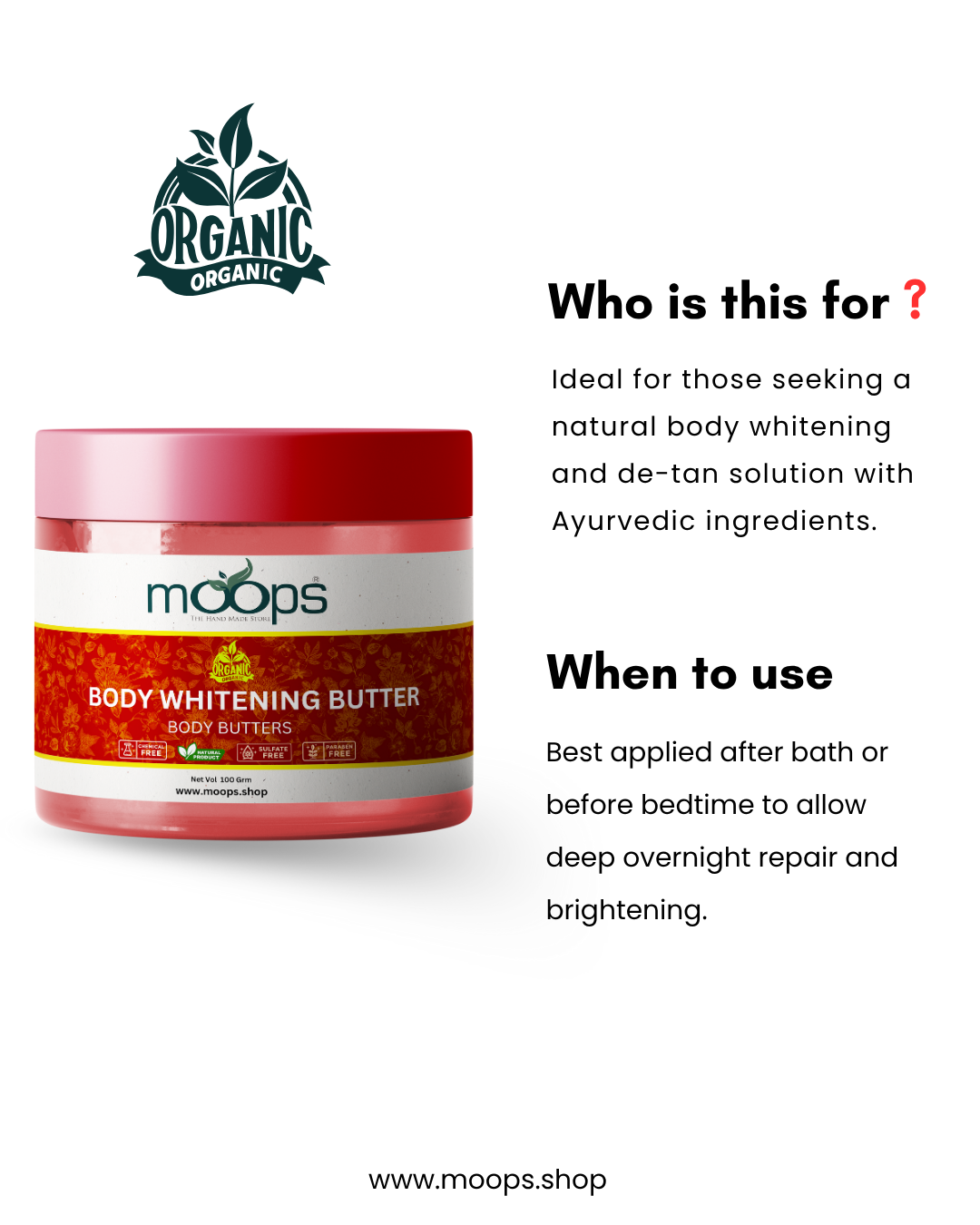 Moops Body Whitening Butter