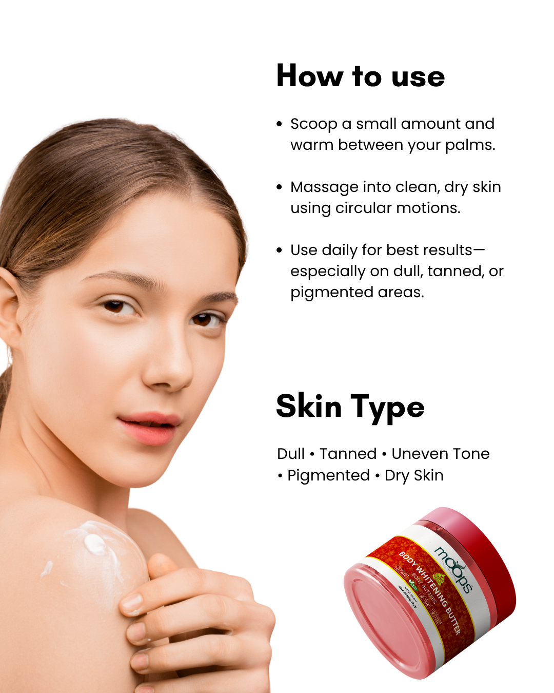 Moops Body Whitening Butter