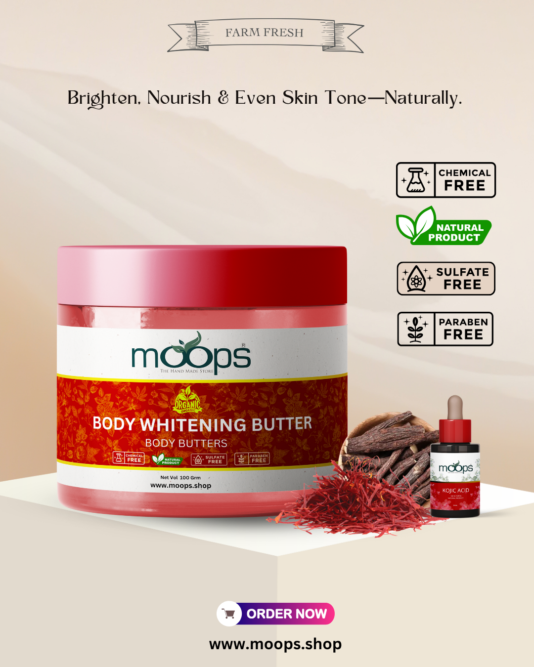 Moops Body Whitening Butter