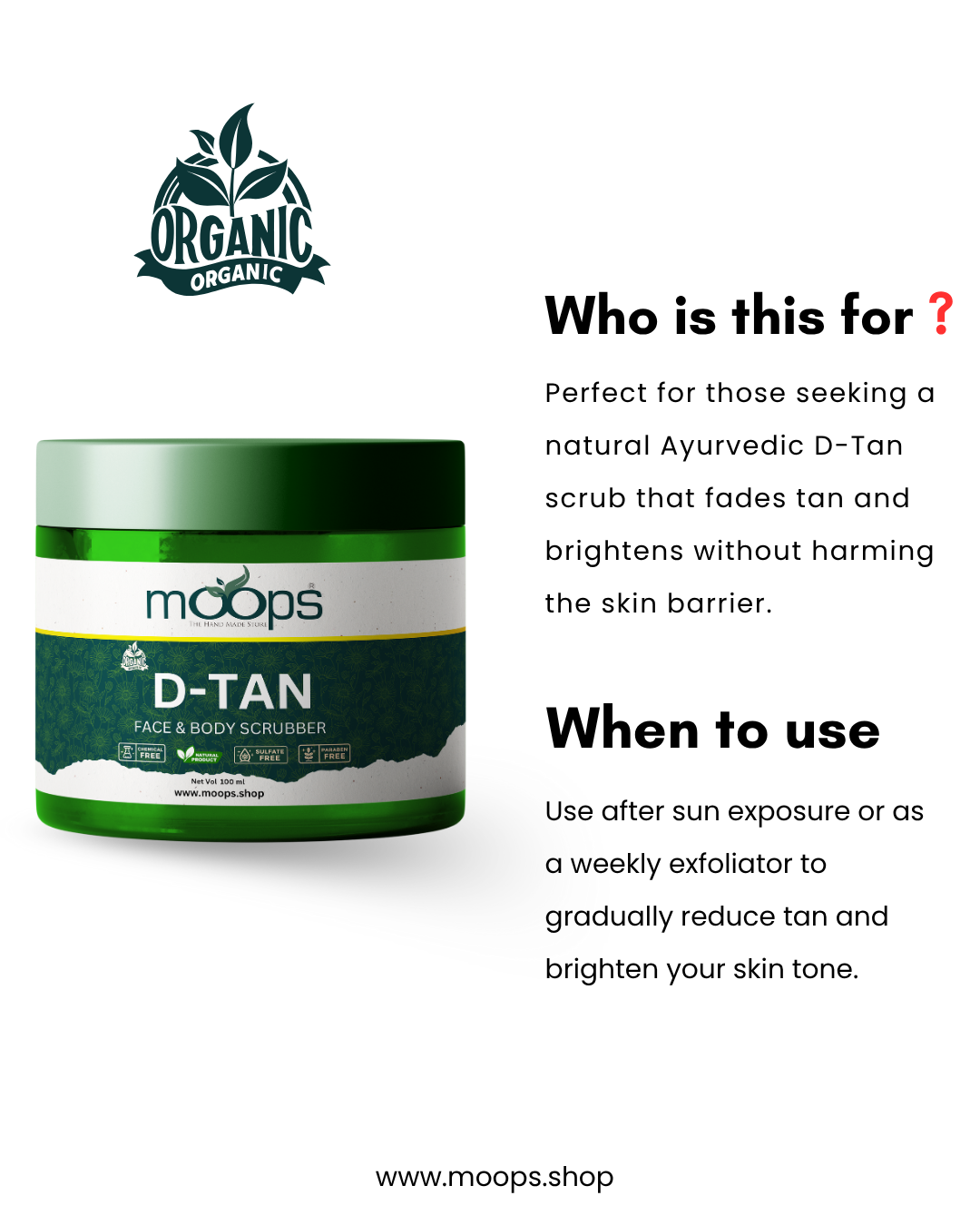 Moops D-Tan Face & Body Scrubber