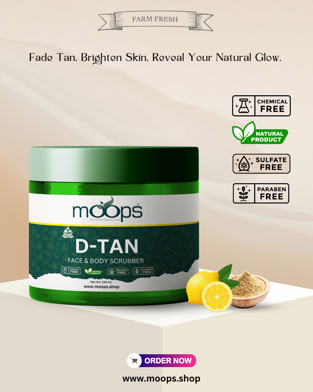Moops D-Tan Face & Body Scrubber