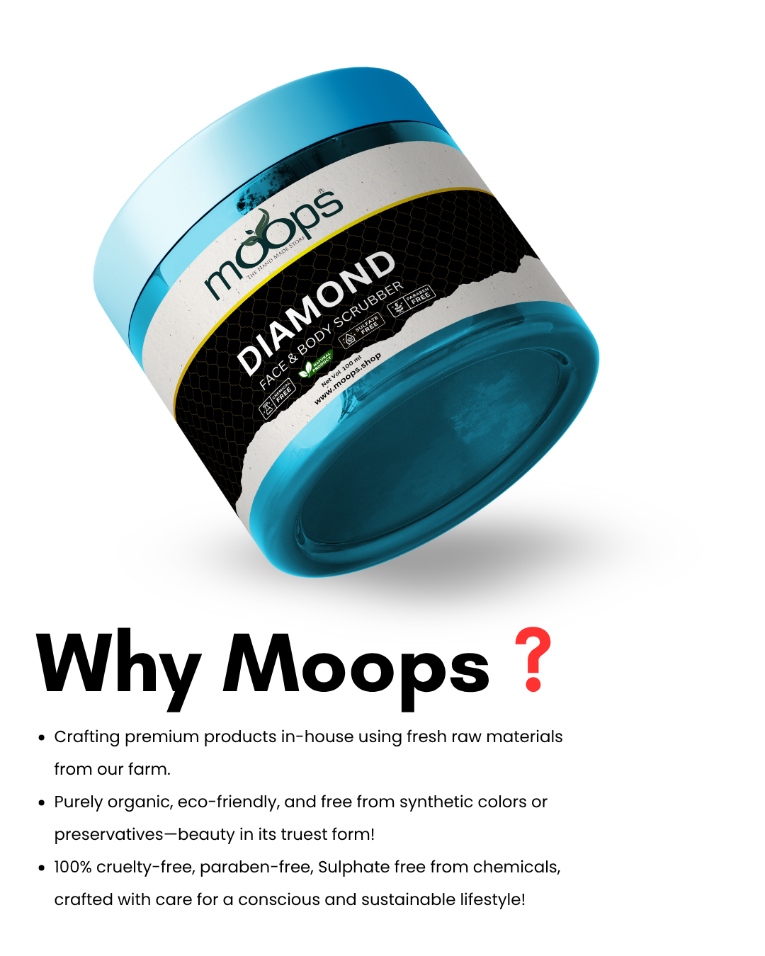 Moops Diamond Face & Body Scrubber