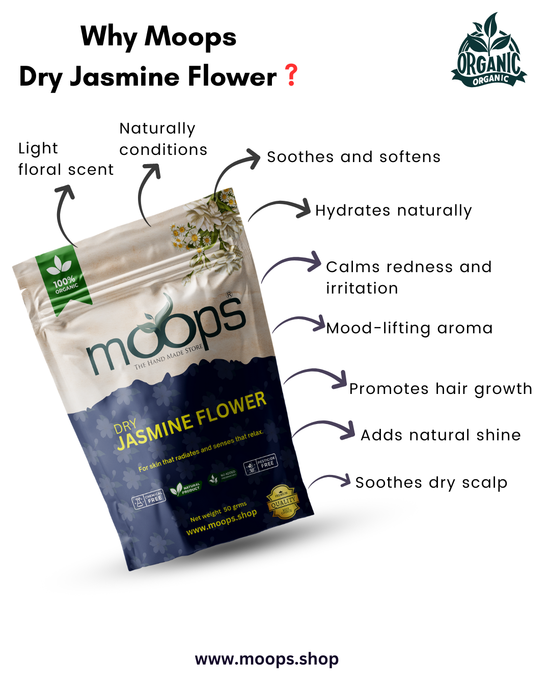 Moops Dried Jasmine Flowers