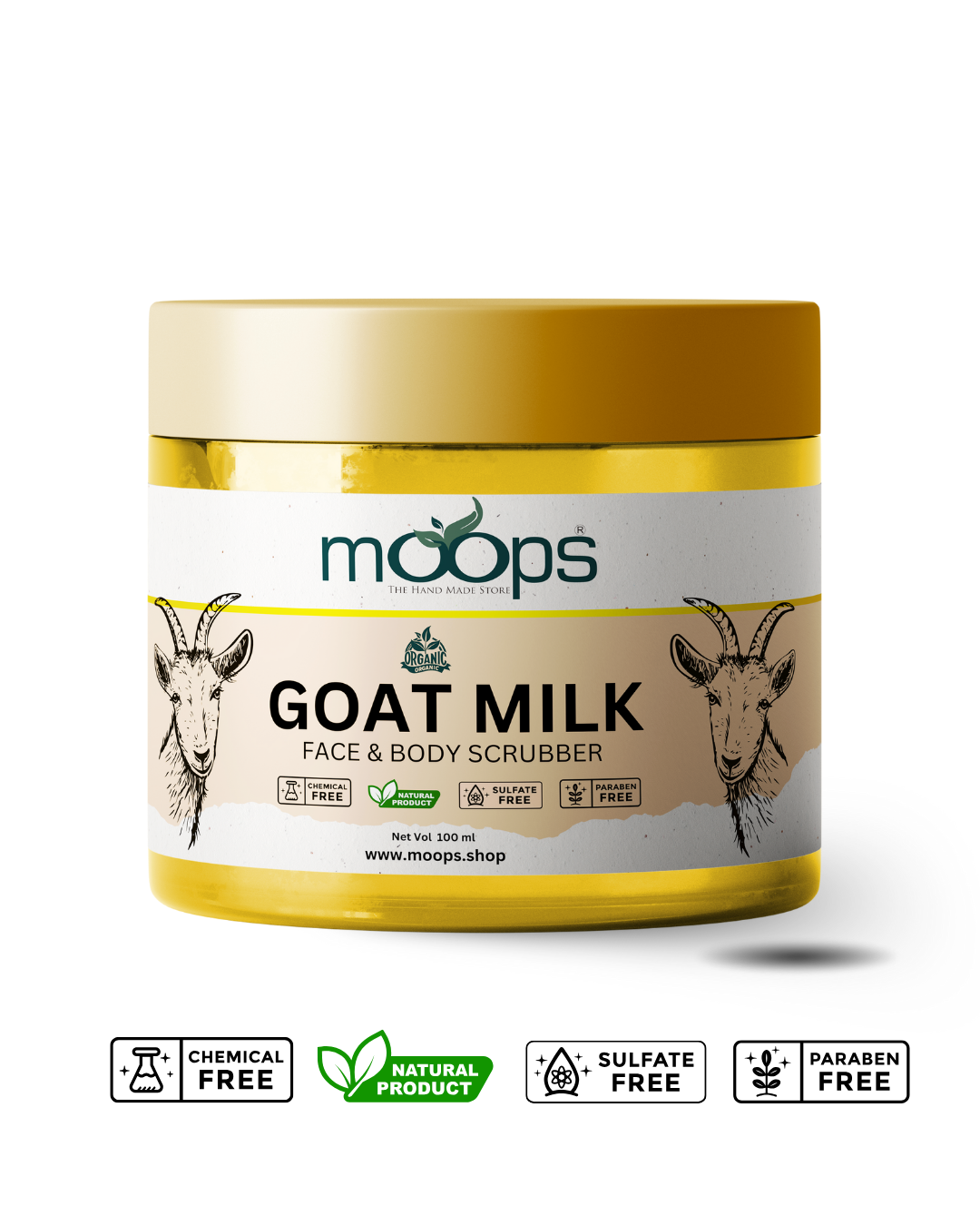 Moops Goat Milk Face & Body Scrubber