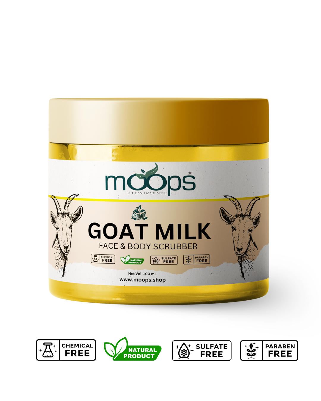 Moops Goat Milk Face & Body Scrubber