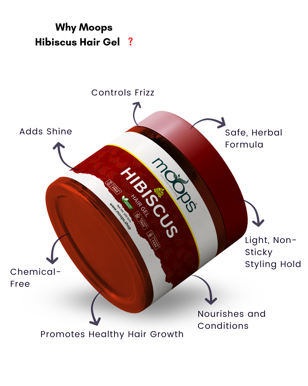 Moops Hibiscus Hair Gel