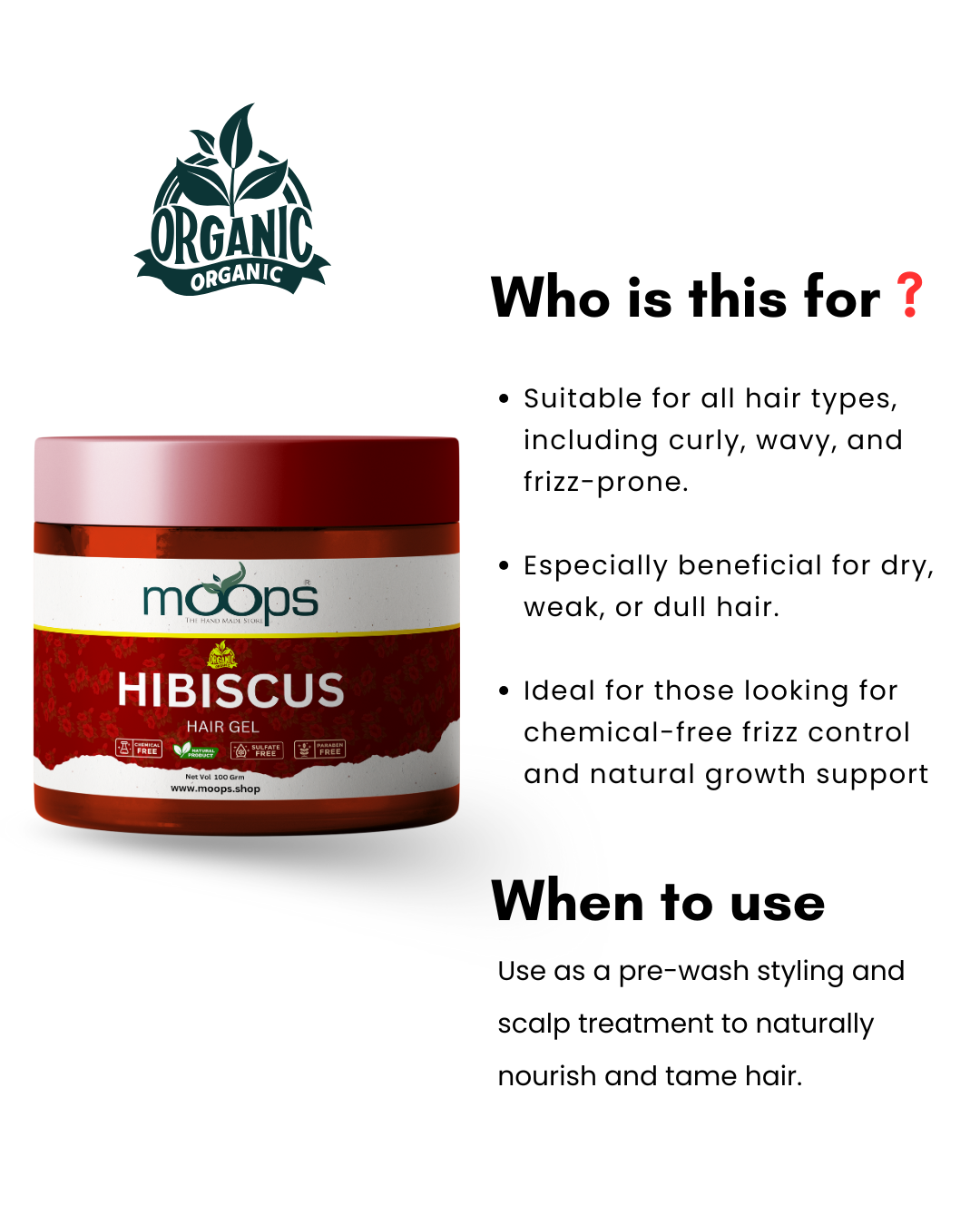 Moops Hibiscus Hair Gel