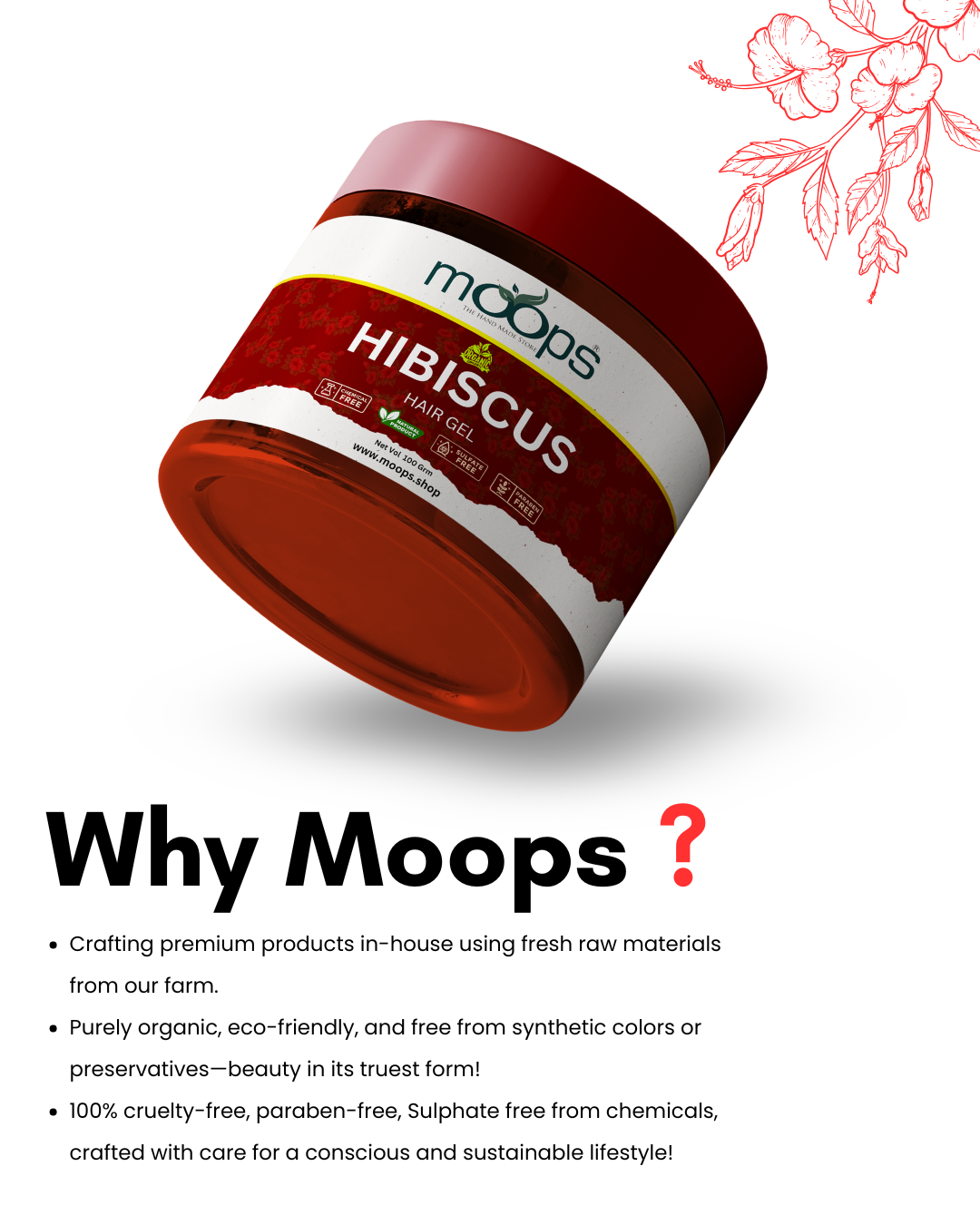 Moops Hibiscus Hair Gel