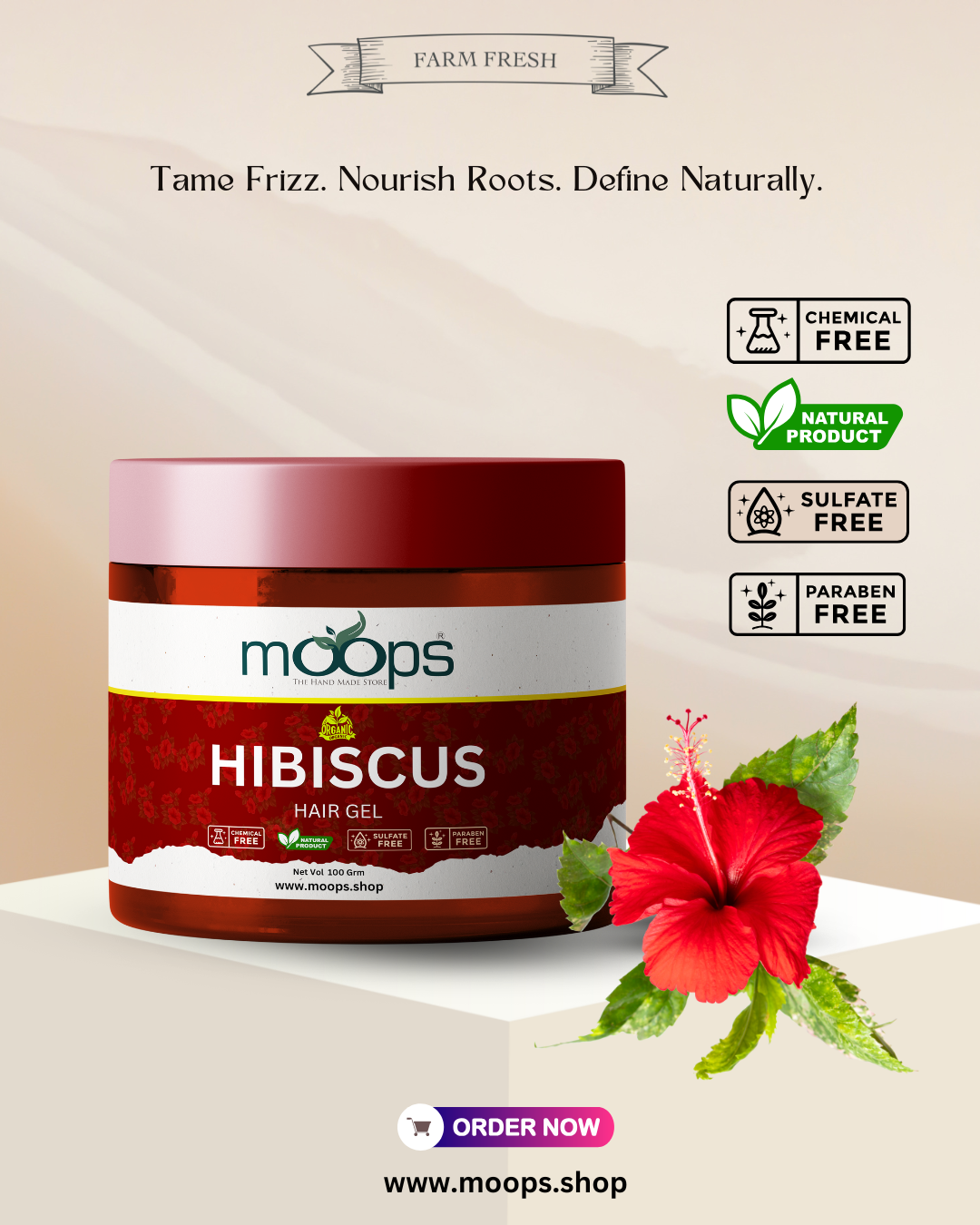 Moops Hibiscus Hair Gel