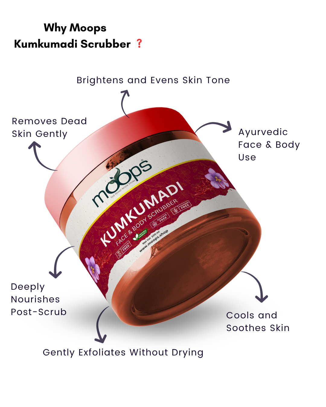 Moops Kunkumadi Face & Body Scrubber