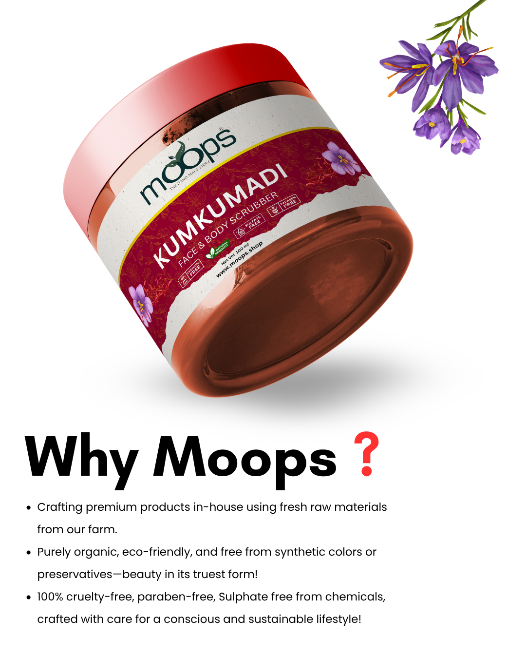 Moops Kunkumadi Face & Body Scrubber