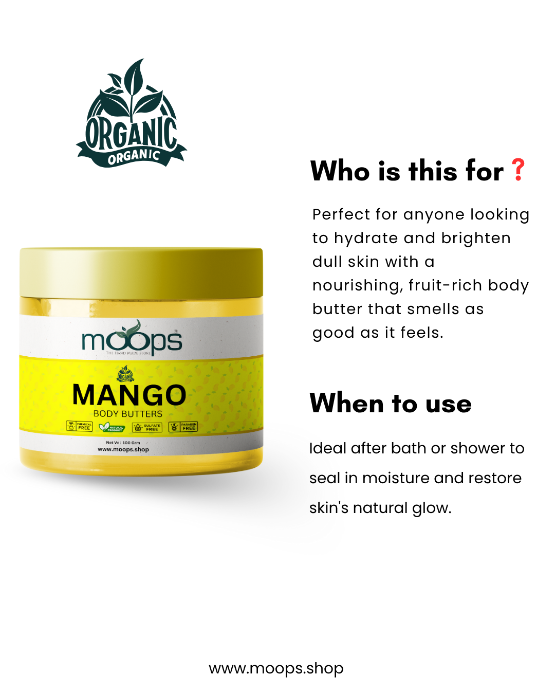 Moops Mango Body Butter