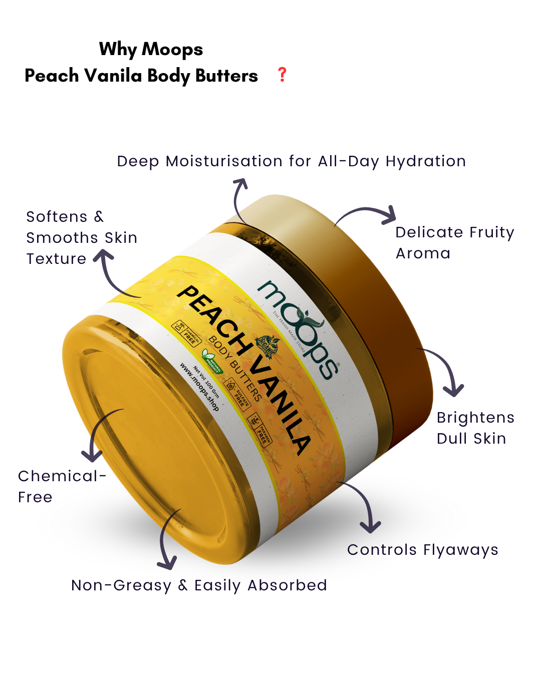 Moops Peach Vanilla Body Butter