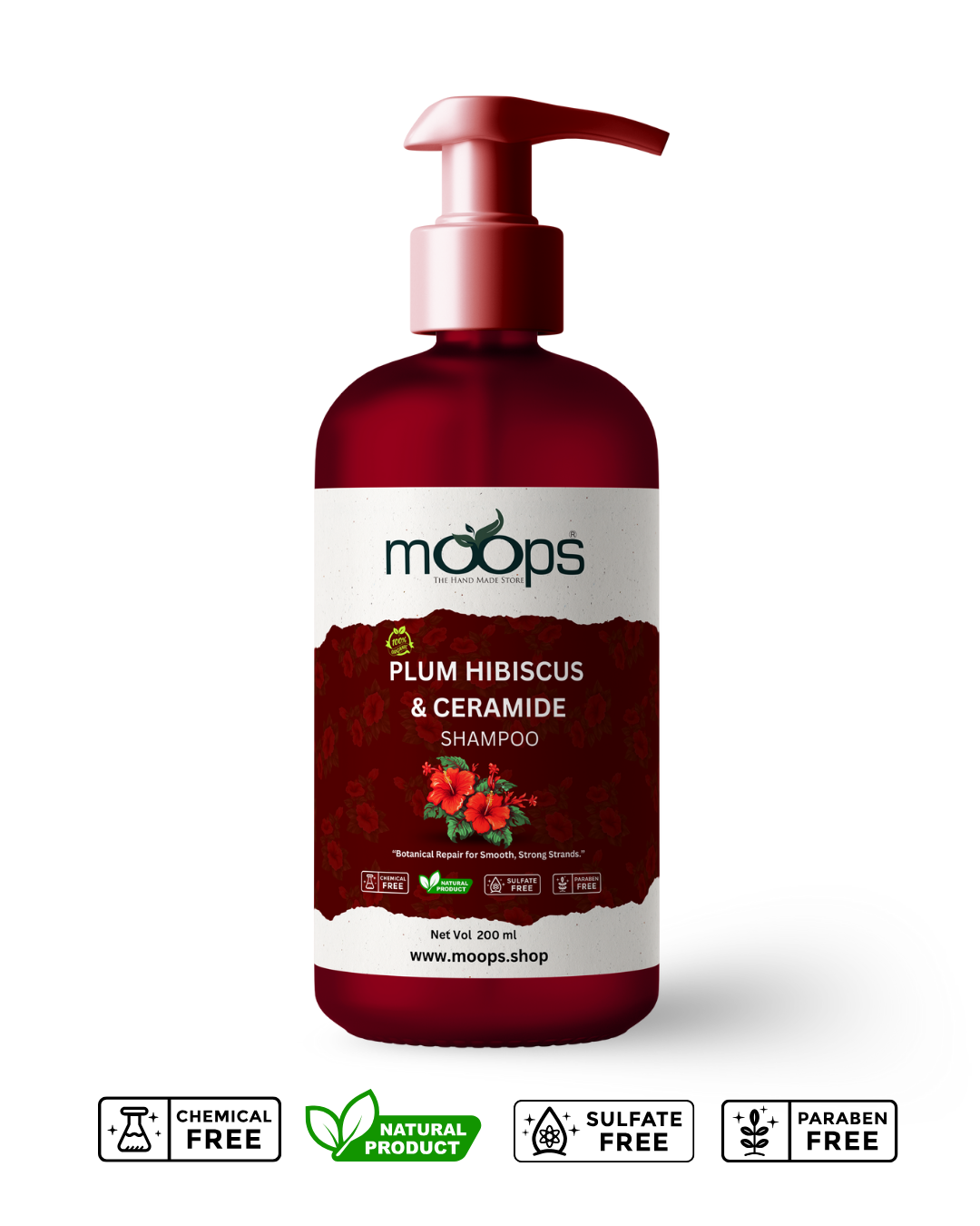 Moops Plum Hibiscus & Ceramide Shampoo