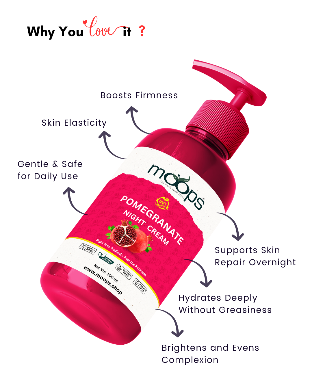 Moops Pomegranate Night Cream