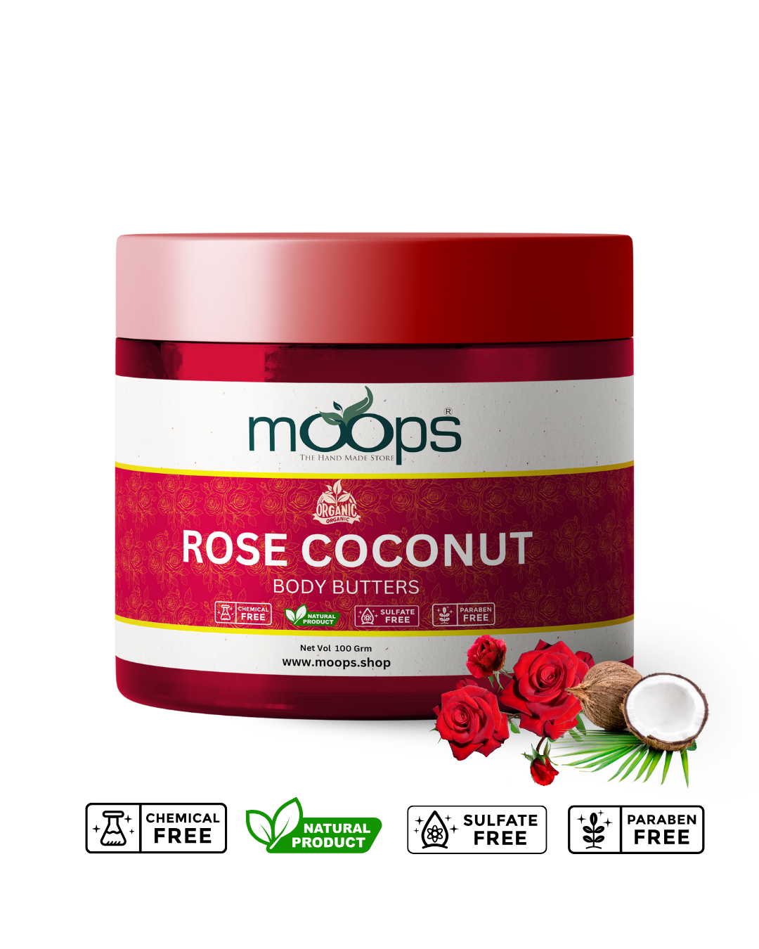 Moops Rose Coconut Body Butter
