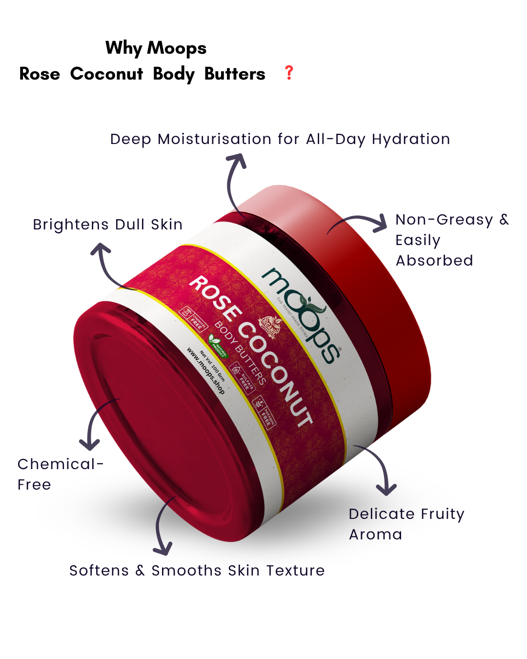 Moops Rose Coconut Body Butter