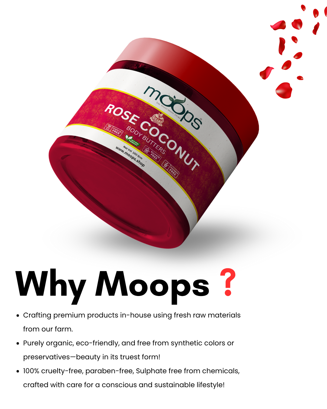 Moops Rose Coconut Body Butter