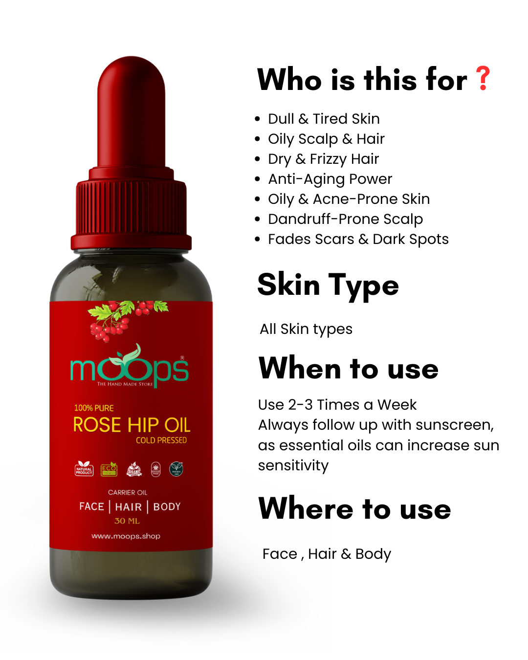 Moops Rosehip Oil