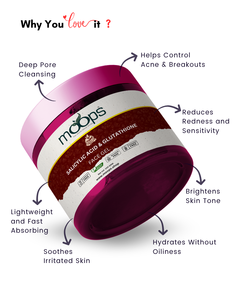 Moops Salicylic & Glutathione Face Gel