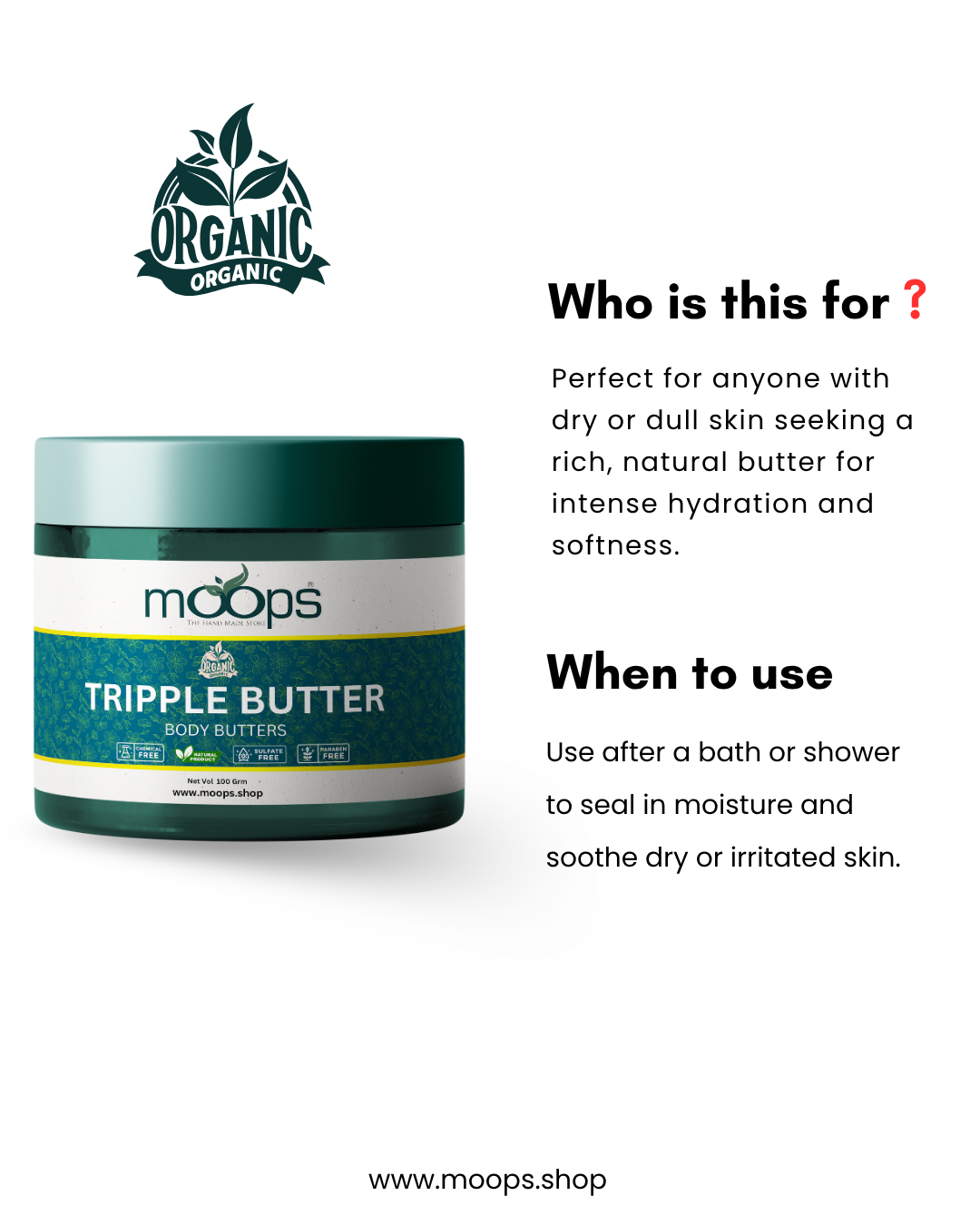 Moops Triple Butter Body Butter