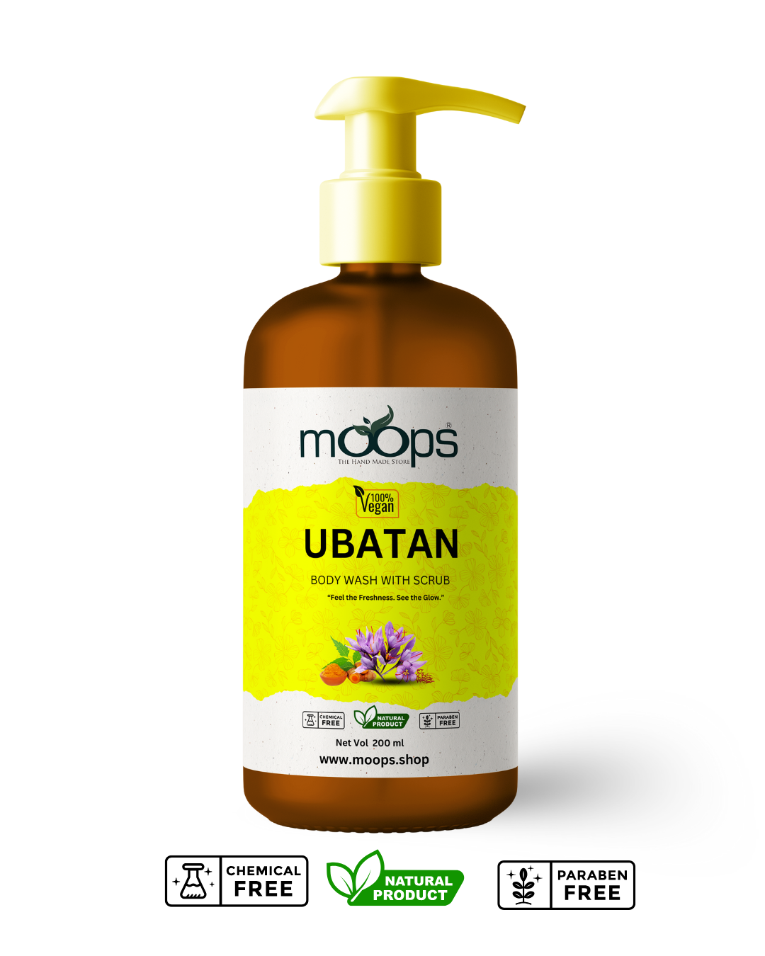 Moops Ubtan Body Wash with Scrub