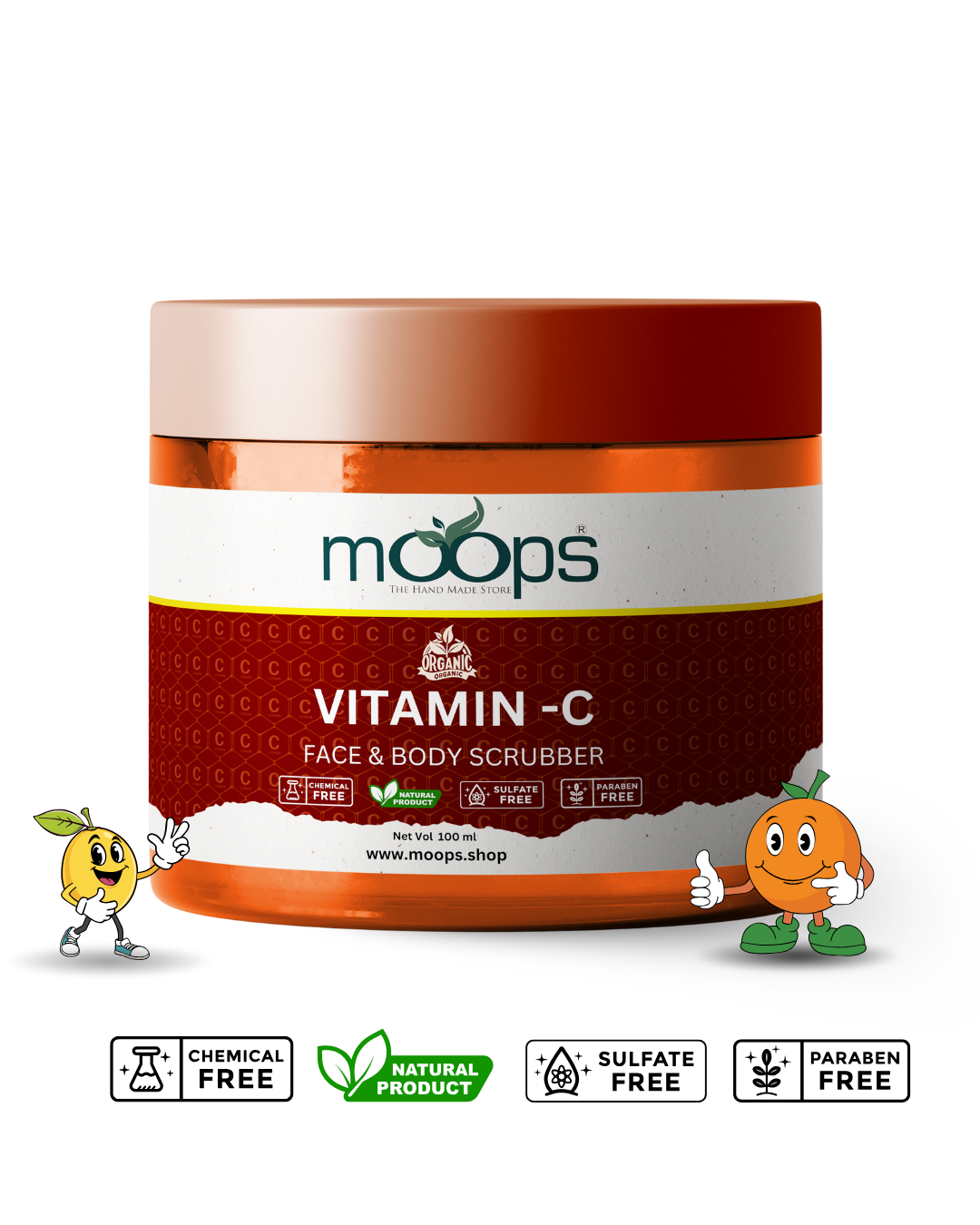 Moops Vitamin C Face & Body Scrubber
