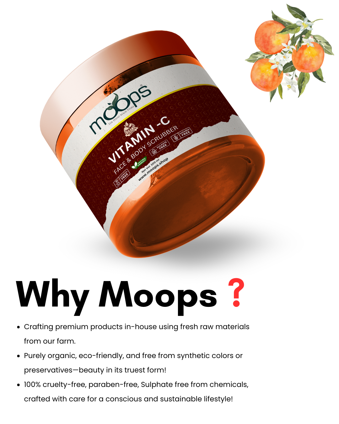 Moops Vitamin C Face & Body Scrubber