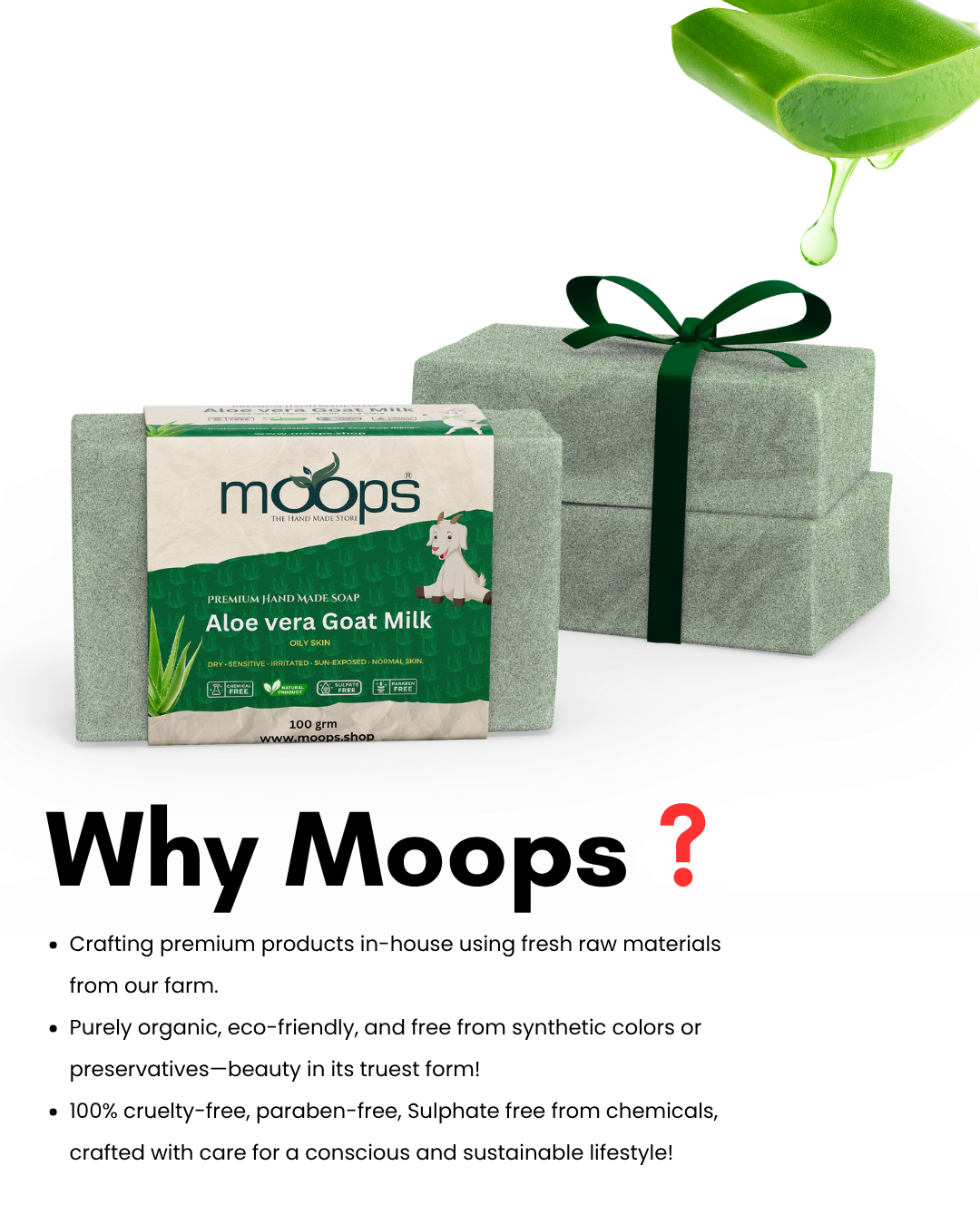 Moops Goat Milk Aloe Vera Premium Handmade Soap