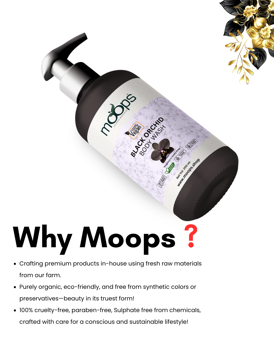 Moops Black Orchid Body Wash