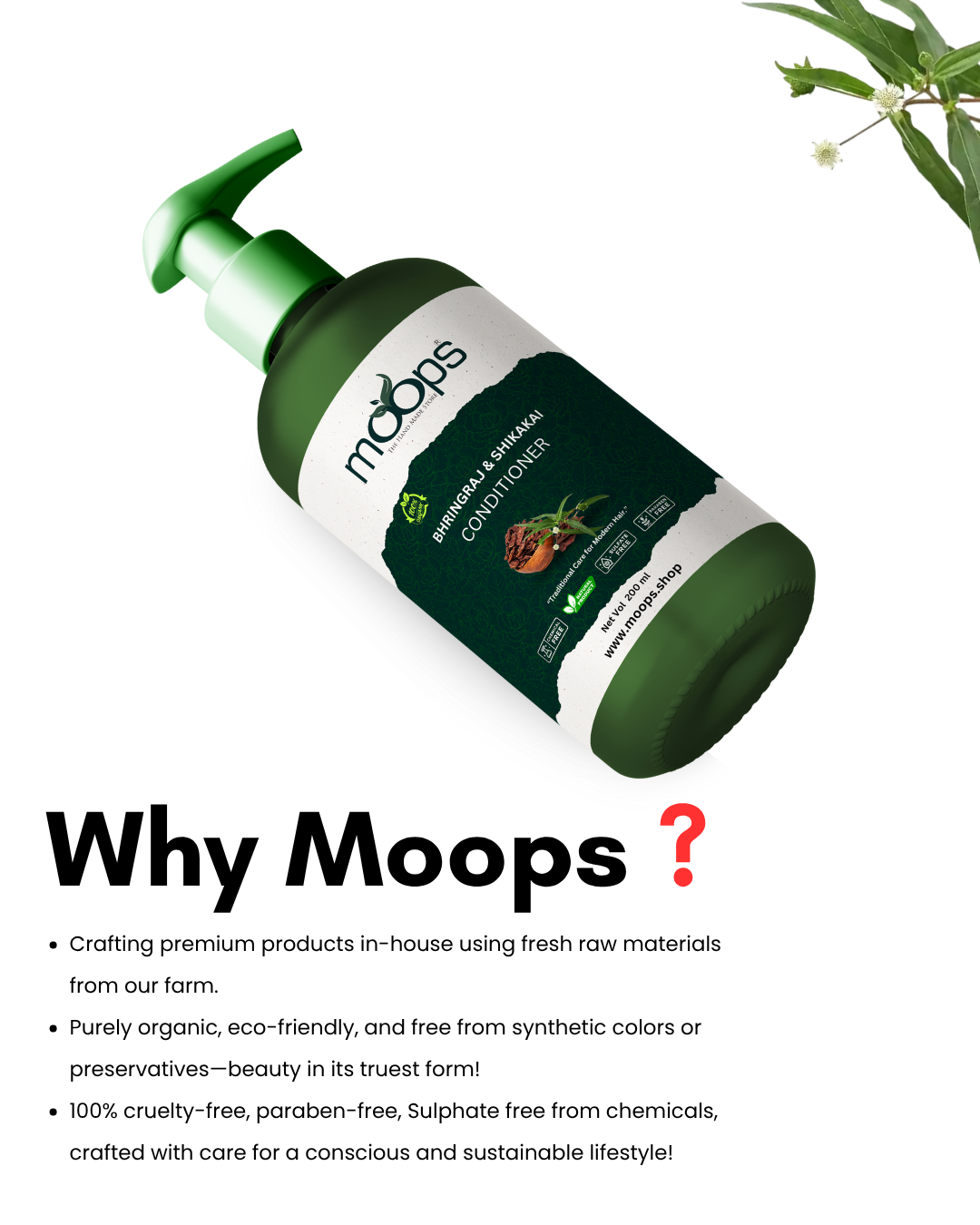 Moops Bhringraj & Shikakai Conditioner