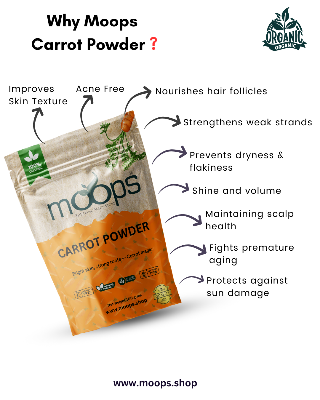 Moops Carrot Powder