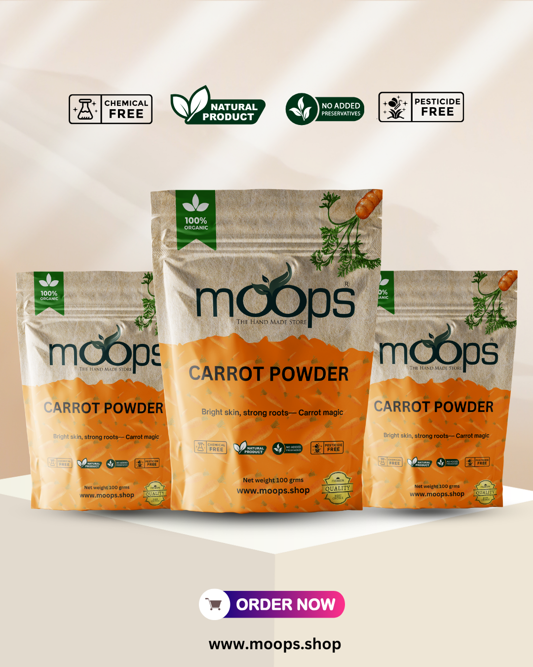 Moops Carrot Powder