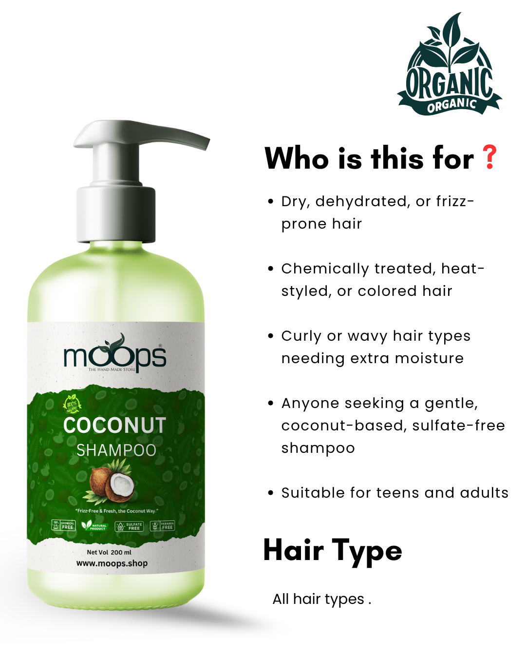 Moops Coconut Shampoo