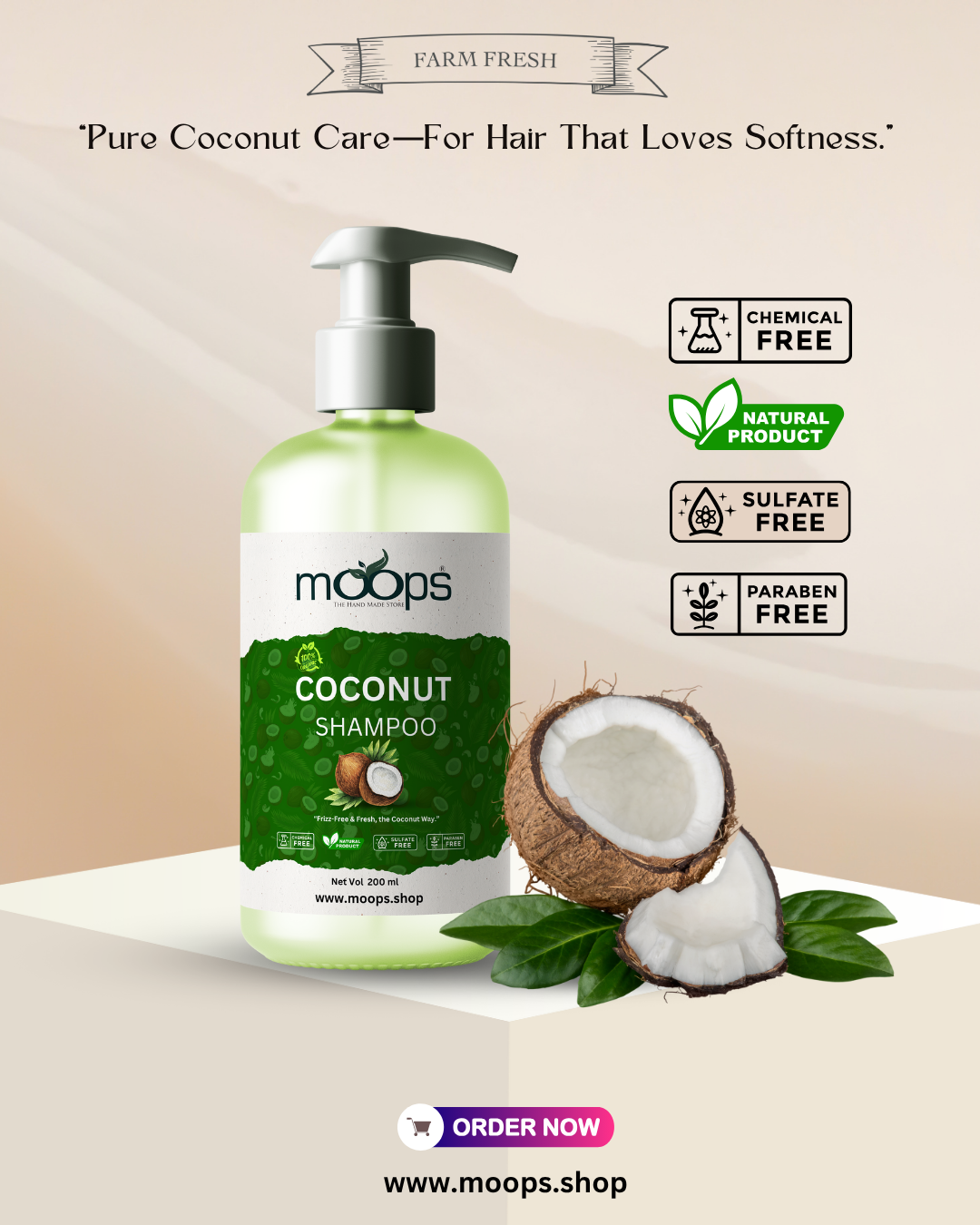 Moops Coconut Shampoo