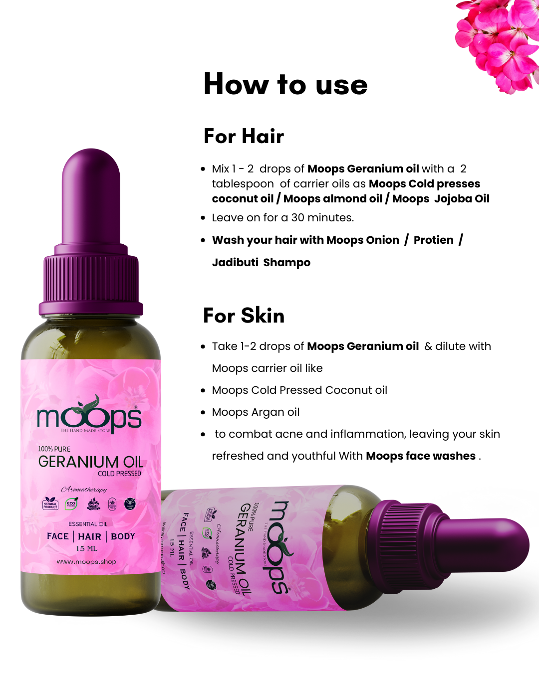Moops Geranium Oil