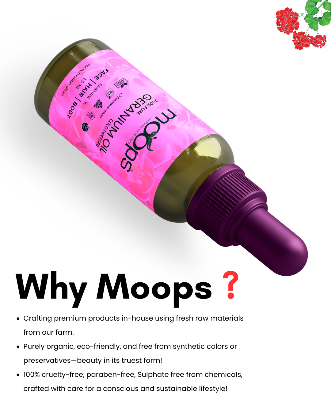 Moops Geranium Oil