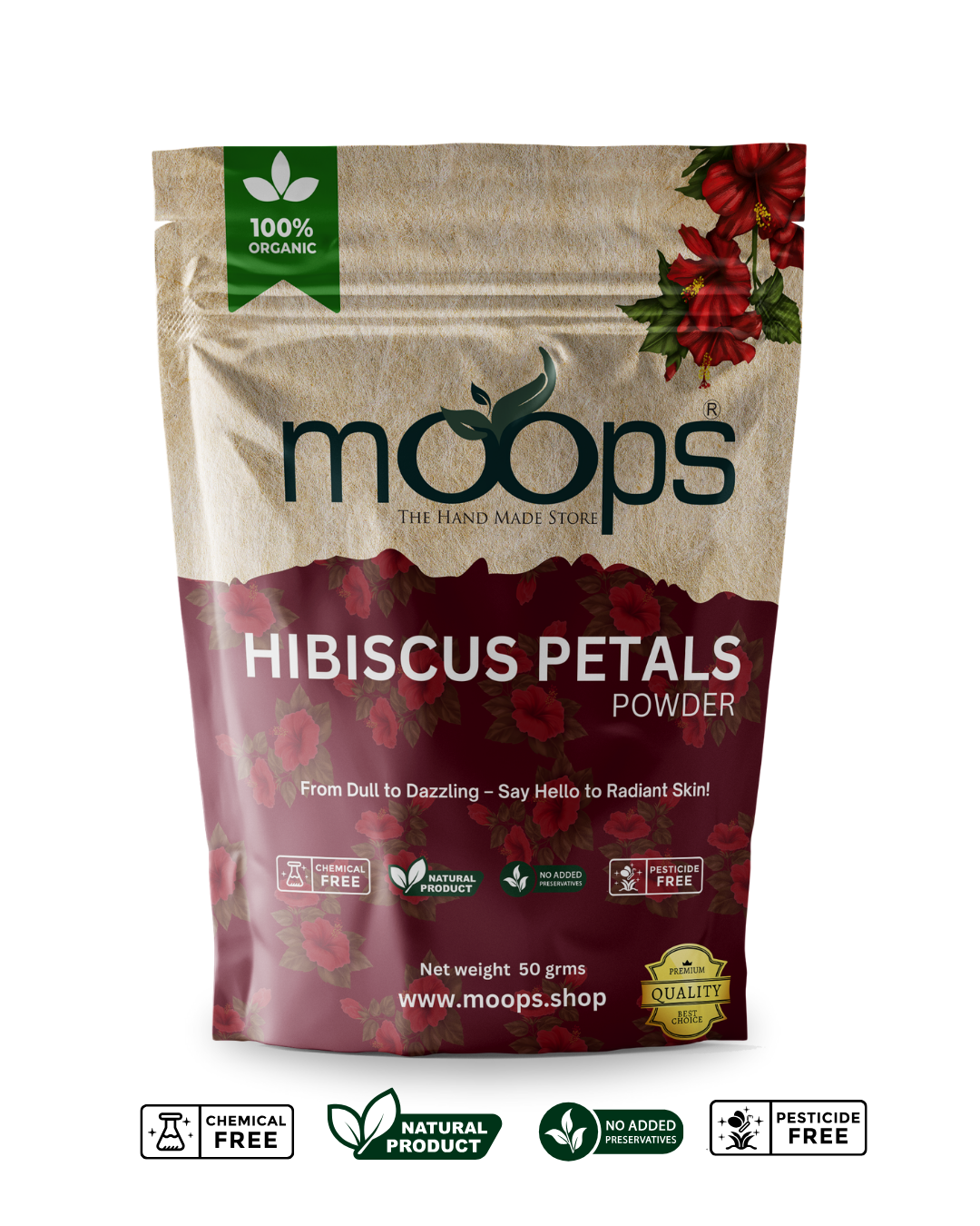 Moops Hibiscus Petal Powder