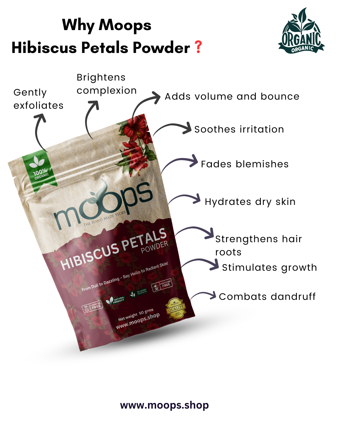 Moops Hibiscus Petal Powder