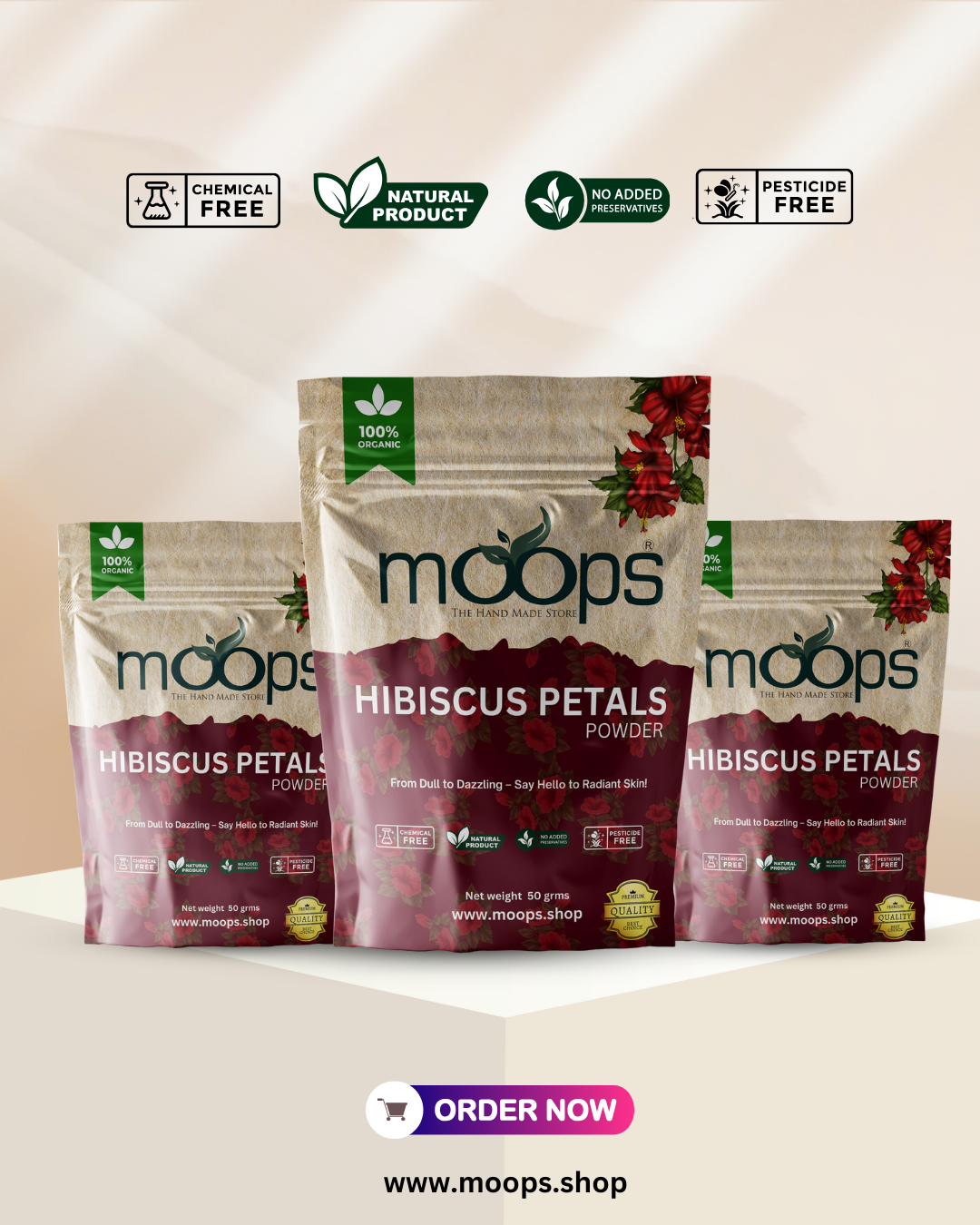 Moops Hibiscus Petal Powder