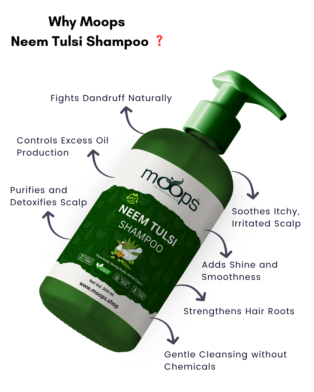Moops Neem Tulsi Shampoo