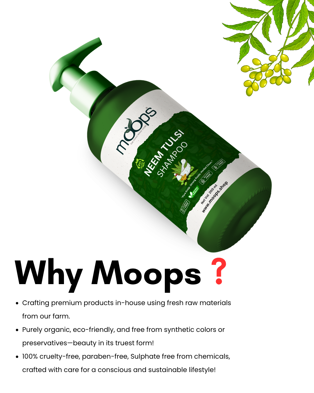 Moops Neem Tulsi Shampoo