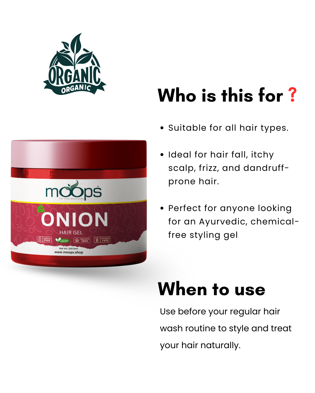 Moops Onion Hair Gel