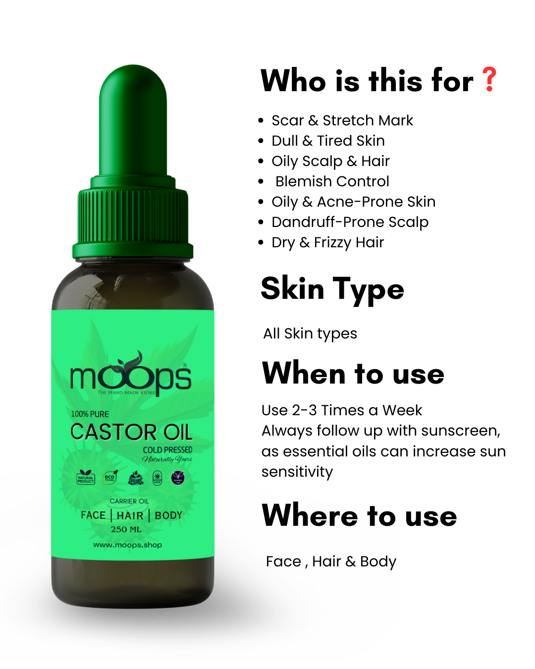Moops Castor Oil