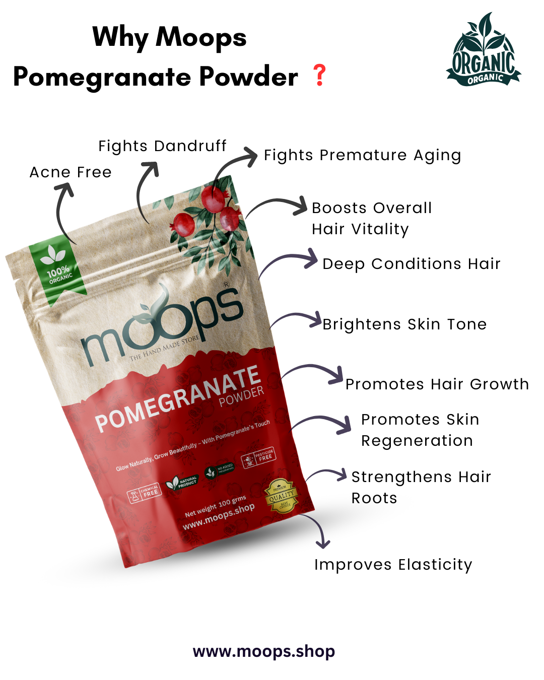 Moops Pomegranate Powder