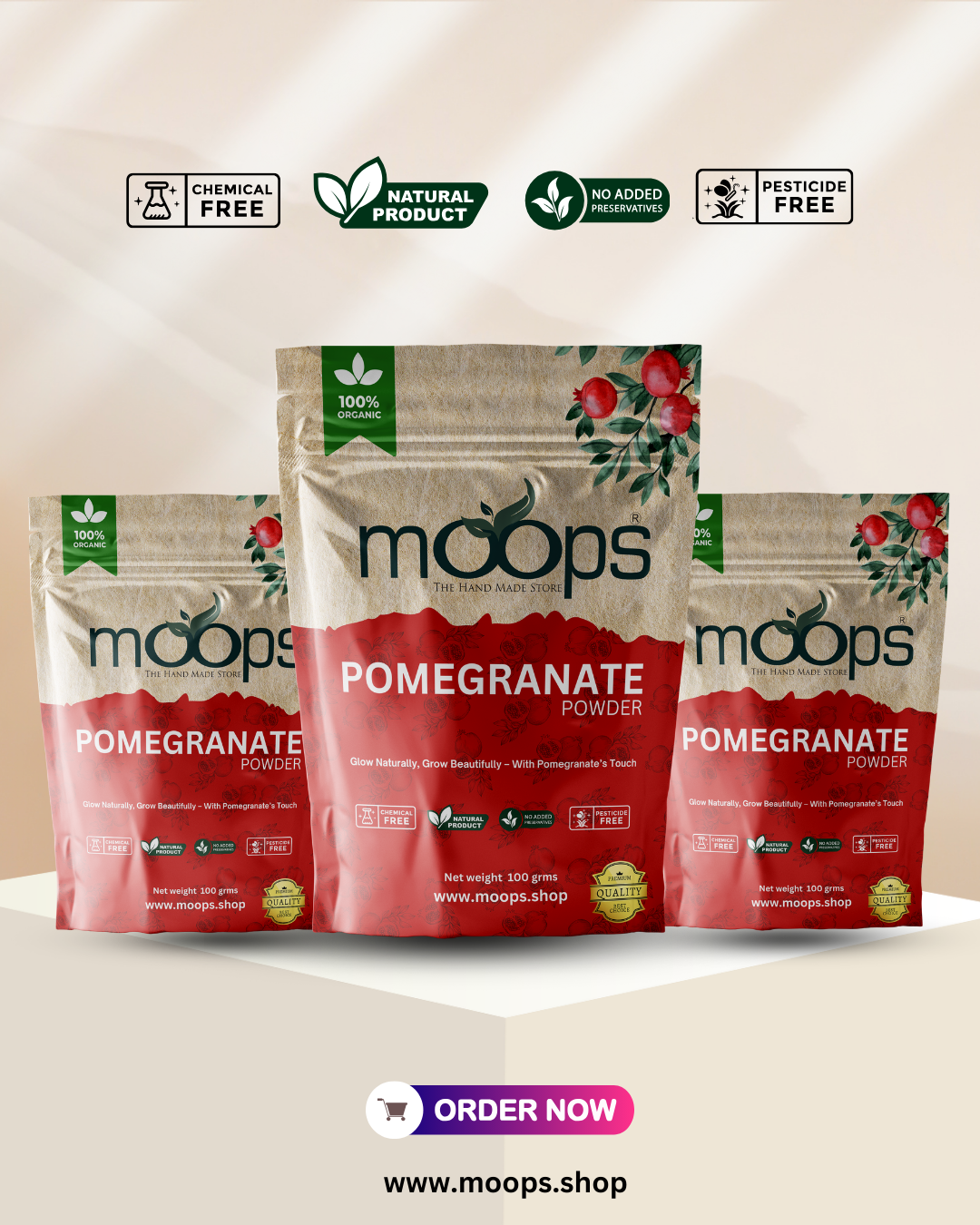 Moops Pomegranate Powder