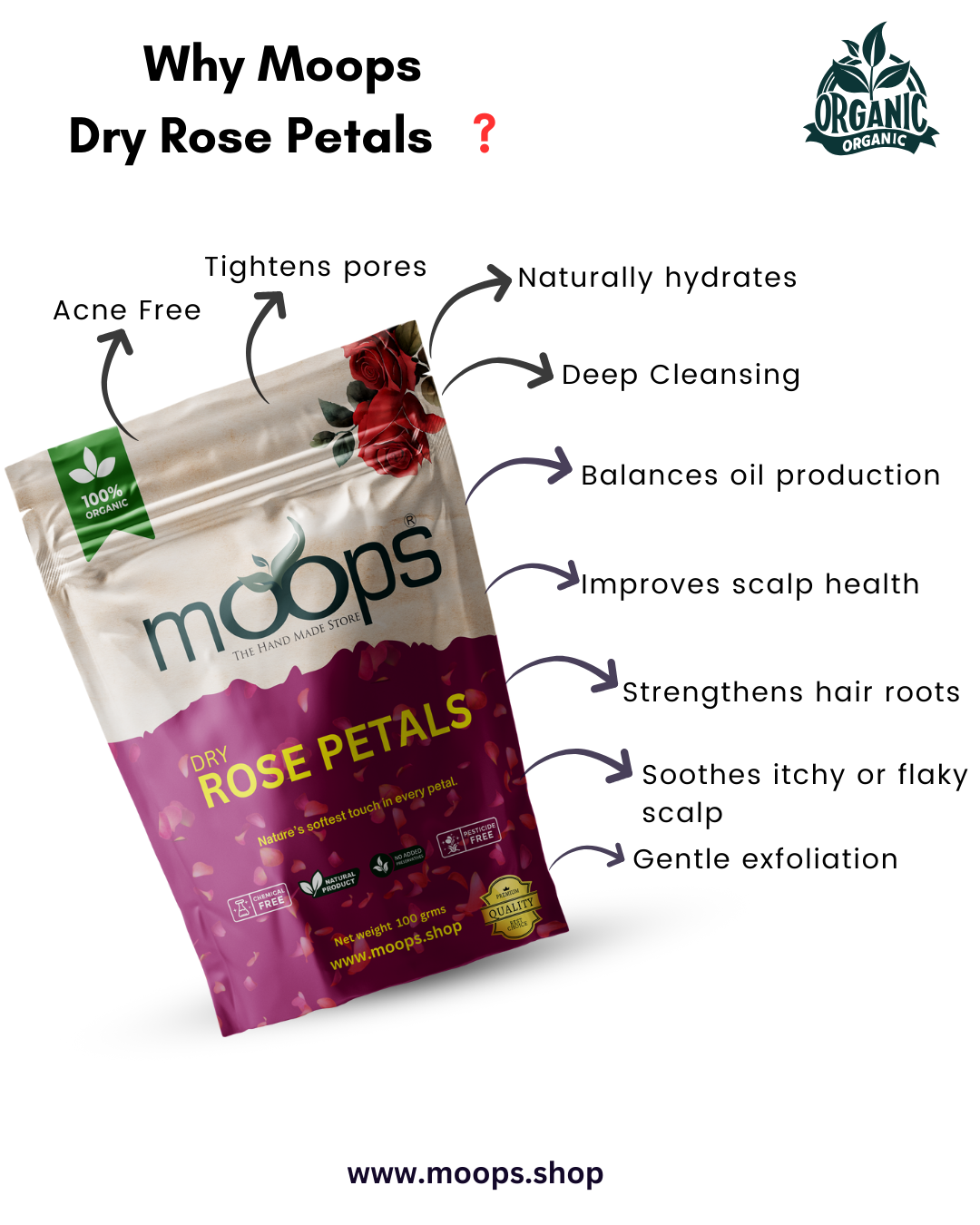 Moops Dried Rose Petals