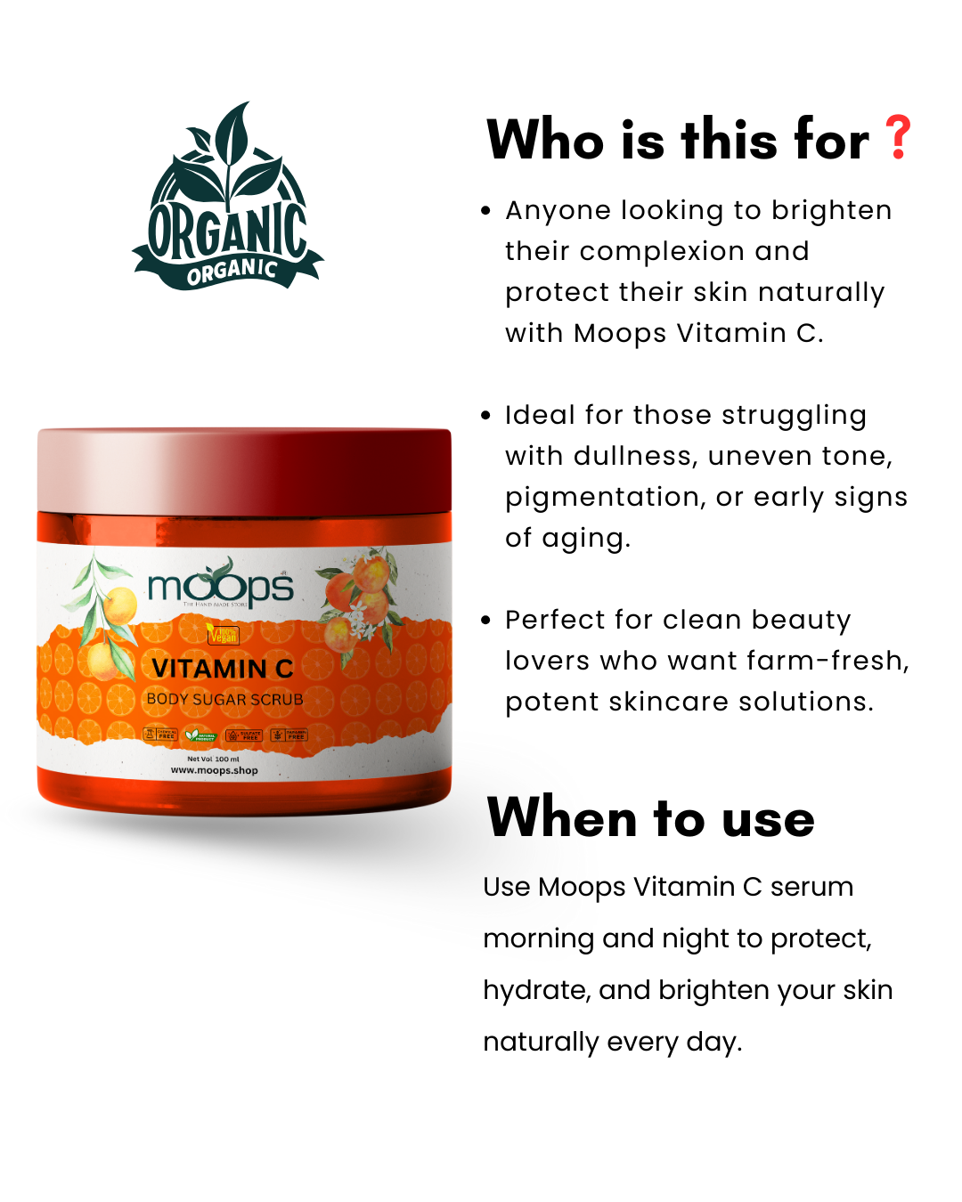 Moops Vitamin C Sugar Body Scrub